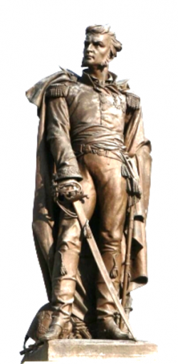 Statue du général d'Empire Delzons mort au combat à la bataille de Maloiaroslawetz