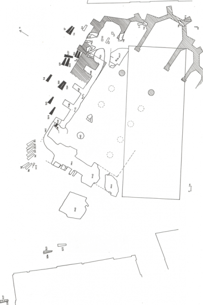 Emplacement de l'église Notre-Dame démolie en 1803 et remplacée par la construction de l'hôtel de ville.