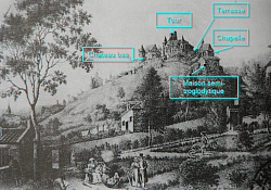 Le château Saint-Etienne avant l'incendie (A.D.15).