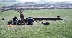 Le site d'Aron lors des fouilles - 1978