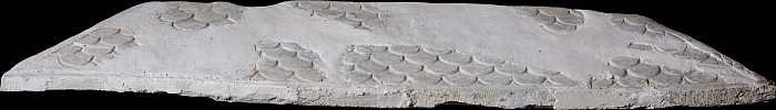Couvercle du sarcophage paléochrétien d'Arpajon-sur-Cère (cliché : Pierre Soissons, 2018).