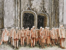 Abbatiale Saint-Géraud : Desvio Coletivo Cegos - Aurillac 2018 (Dessin : J-Philippe Usse).