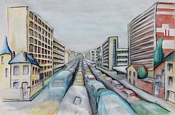 Avenue des Pupilles-de-la-Nation, Aurillac (Dessin : J-Philippe Usse).