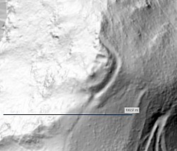 Fig.3 : Image LiDAR du site fortifié médiéval, Saint-Illide (Cantal).